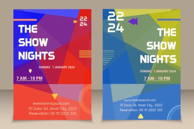 Modern ve renkli broşür ya da poster. Renkli vektör illüstrasyonu ile yaratıcı vektör illüstrasyonu