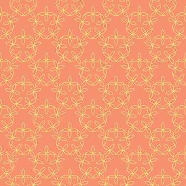 Geometrik şekilli kusursuz desen. Simetrik vektör tasarım arka planına sahip çizgi soyut