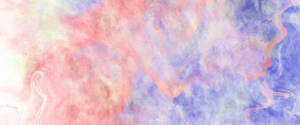 パステルカラーの背景デザインのカラフルなぬれた水彩の質感 — ストック写真
