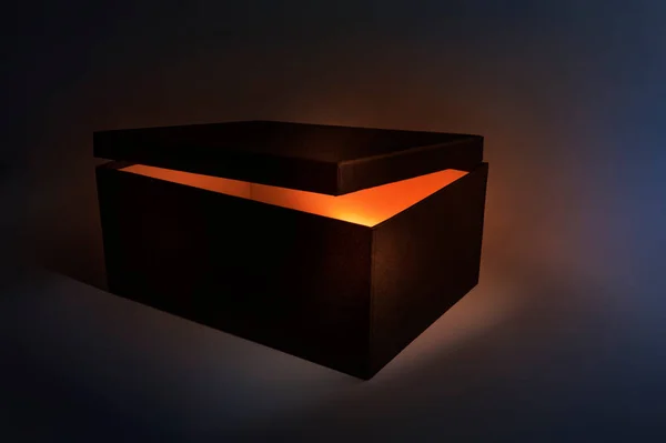 Black Box Gold Light — Stock Photo, Image