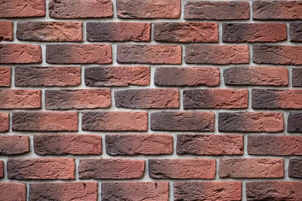 Röd Tegelvägg Bakgrund Med Kopieringsutrymme Tegelvägg Närbild Textur — Stockfoto