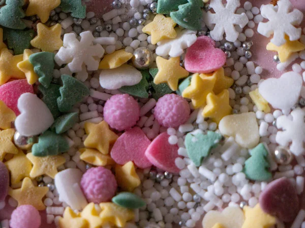 Renkli şekerli Noel kurabiyeleri