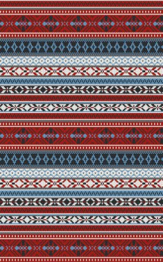 İskandinav İskandinav süs arka planına sahip renkli örgü dokusu