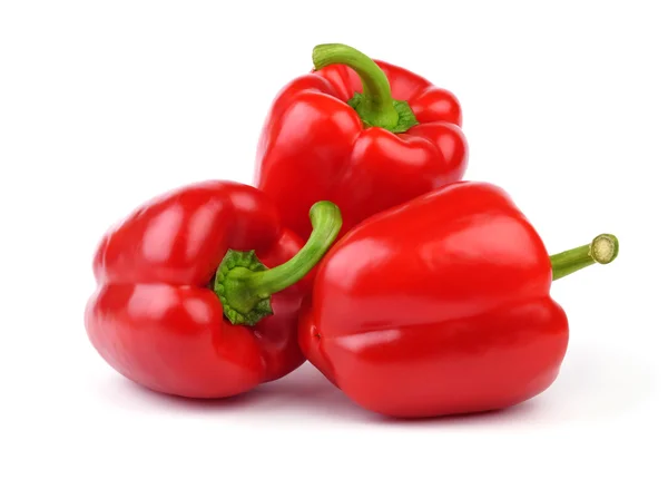 Tři červené papriky. Stock Snímky