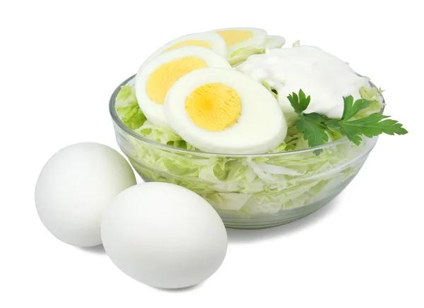 Cabbage and eggs — Stock Photo, Image