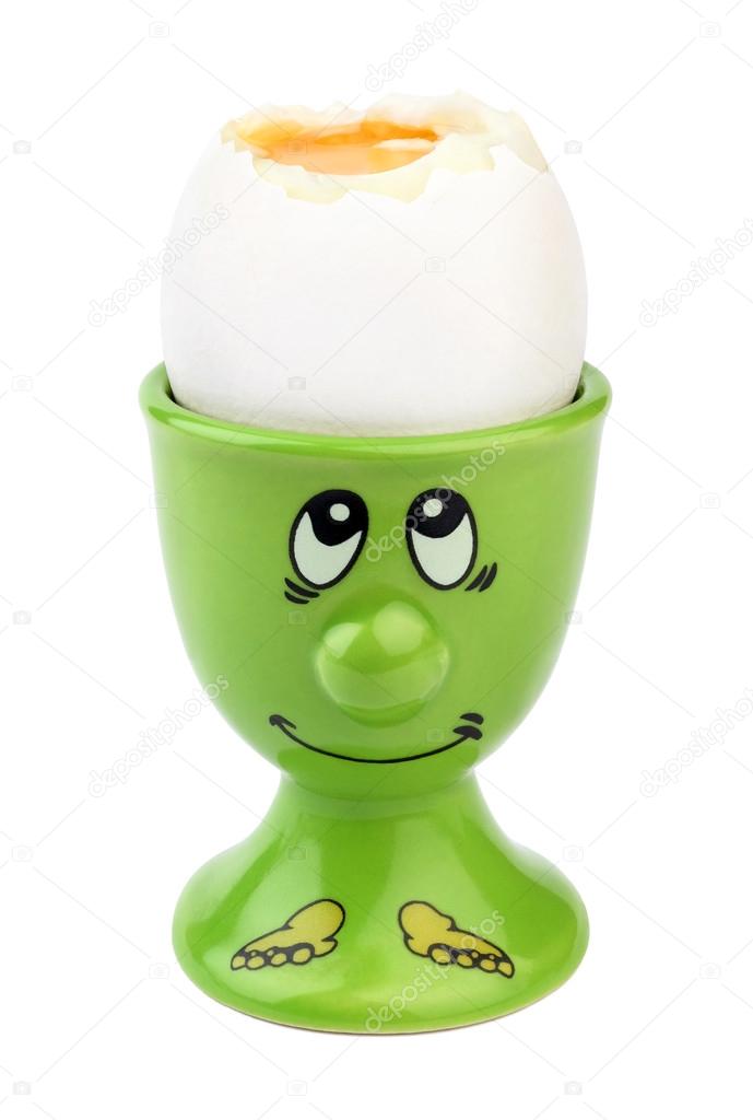 Egg-cup with an egg