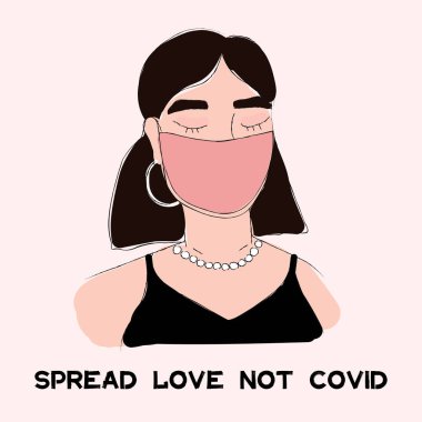 Aşk yayıldı, maske takıp suluboya kalem takıp tırnak işareti çizerek değil.