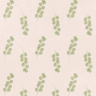 Yeşil yapraklı desen, çizim. Tebrik kartı, logo, poster ve davetiye tasarımı