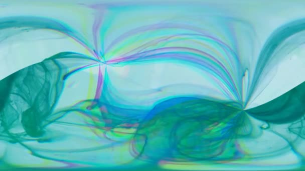 Green Ink Water Chromatic Aberration Abstract Background — Stock Video