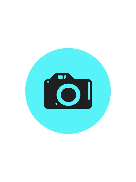 Ikona Fotoaparátu Tyrkysovém Kruhu Izolovaný Objekt Vykreslování — Stock fotografie