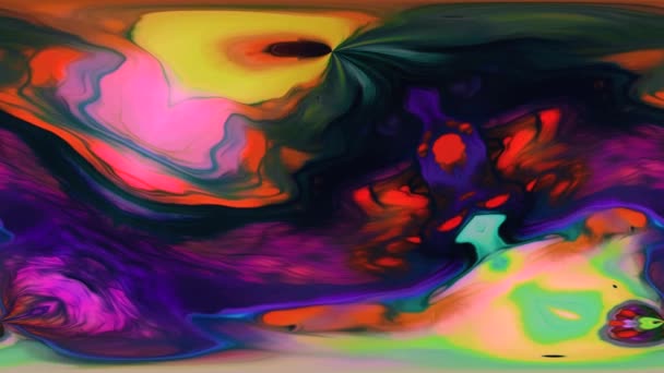 Líquido Móvil Abstracto Capas Multicolores Pinturas Trabajos Creativos — Vídeos de Stock
