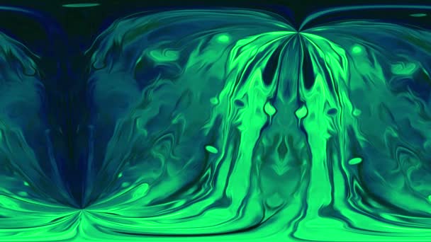 Зелена Рідина Русі Неонове Освітлення Абстрактний Фон — стокове відео