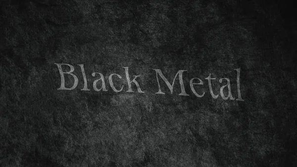 Texto Black Metal Pared Primer Plano Textura Pared Negra — Foto de Stock