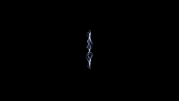 明亮的蓝色螺旋形在运动 黑色背景 — 图库视频影像