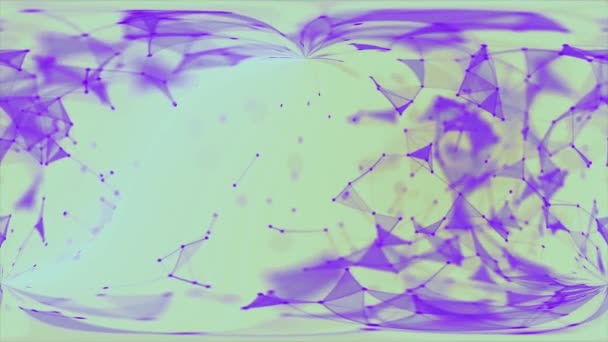 Redes Violetas Conectadas Movimento Contexto Futurista — Vídeo de Stock