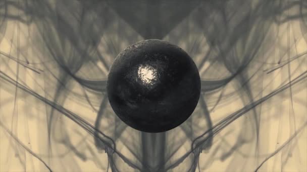 Havada Siyah Metal Top Var Işık Arkaplanındaki Dumanı Özetle — Stok video