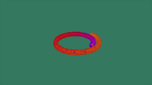 Різнокольорова Спіраль Русі Невеликі Подробиці Зелений Екран — стокове відео