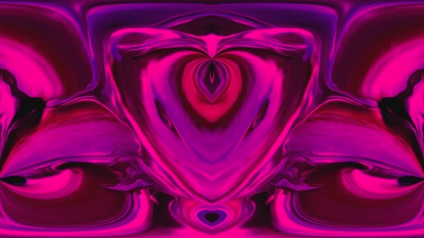 Красно Фиолетовая Жидкость Движении Психоделический Фон — стоковое видео