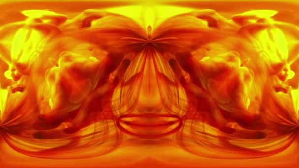Oranje Inkt Water Abstracte Achtergrond — Stockvideo