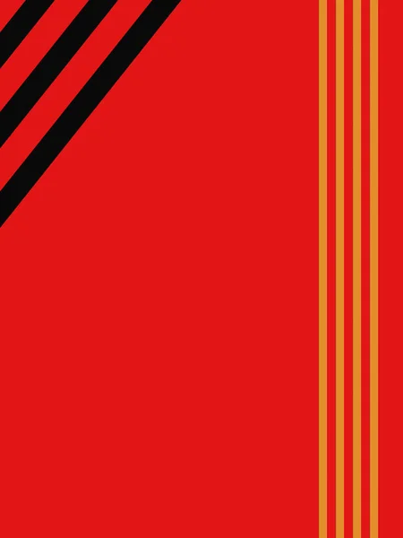 Black Yellow Lines Red Background — Stock Photo, Image