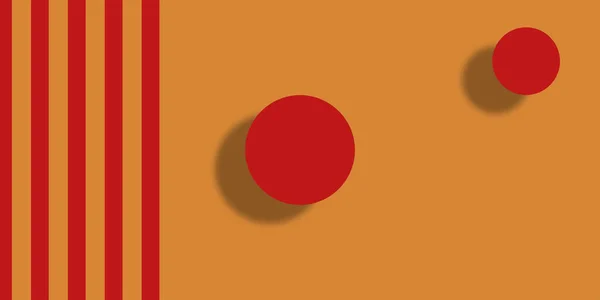 Cercles Lignes Rouges Sur Fond Orange Texture Fond — Photo