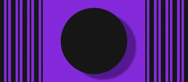 Círculo Negro Líneas Geométricas Sobre Fondo Violeta Textura Fondo —  Fotos de Stock