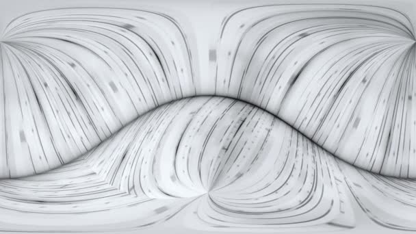 Schwarze Fäden Bewegung Fraktale Kunst Virtueller Raum Monochromer Hintergrund — Stockvideo