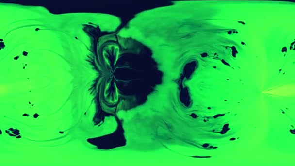 绿色液体在运动 骨折的黑色图案 摘要背景 — 图库视频影像