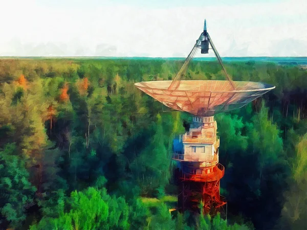 Ionosphere Station Middle Forest Artistic Work — Stock Photo, Image