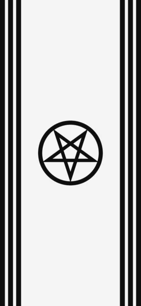 Pentagrama Satánico Líneas Negras Fondo Monocromo — Foto de Stock