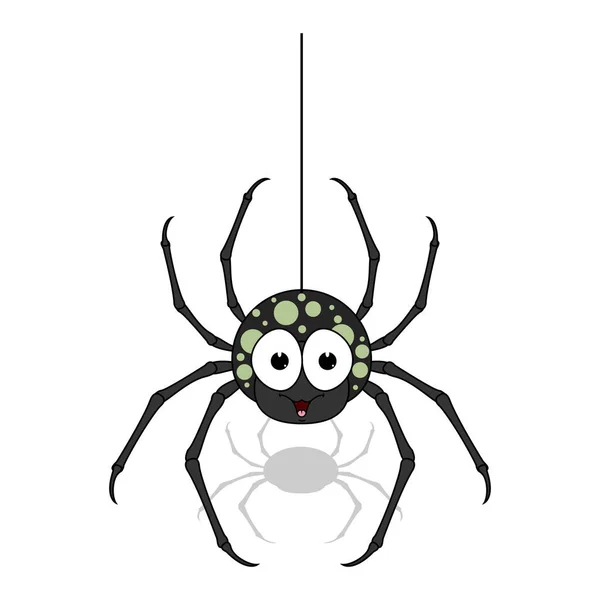 Dibujos Animados Animales Araña Lindo Ilustración Vector Simple — Vector de stock