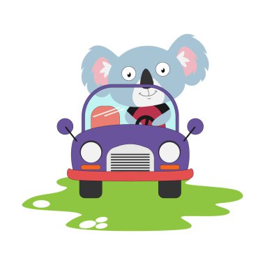 Güzel bir koala, basit bir vektör çizimi.