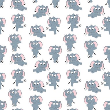 şirin fil hayvan karikatürü desenli.