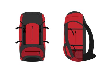 dağ çantası basit vektör illüstrasyonu