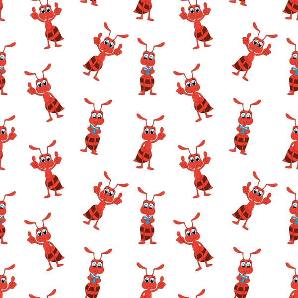 Sevimli karınca çizgi film deseni