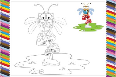 Çocuklar için renkli hayvan çizgi filmi