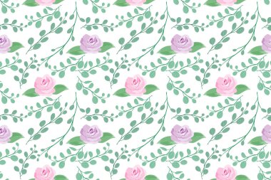 sevimli yapraklı desen tasarımı ve çiçek süsü