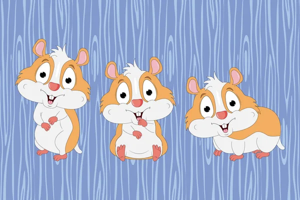 Drăguț Hamster Animal Desene Animate Ilustrare — Vector de stoc