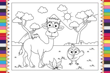 Çocuklar için renkli hayvan çizgi filmi