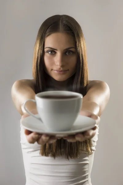 Girl and coffee