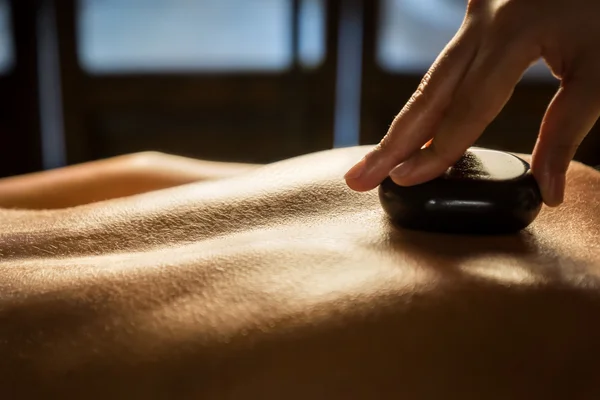 Stone massage closeup — Stock Photo, Image