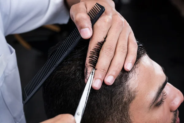 Haircut in beauty salon