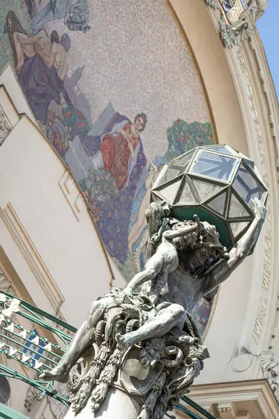 Upward Close Detail Shot Opera House Prague Czech Republic — Stock Photo, Image