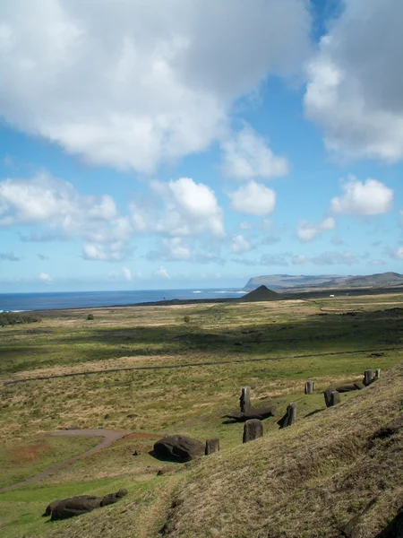 Easter Island lång sikt — Stockfoto
