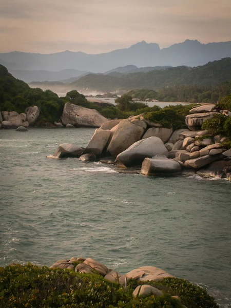 Pohled Tayrona Bay Stock Obrázky