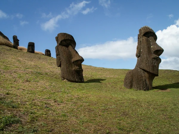 Moai-Gruppe Stockbild