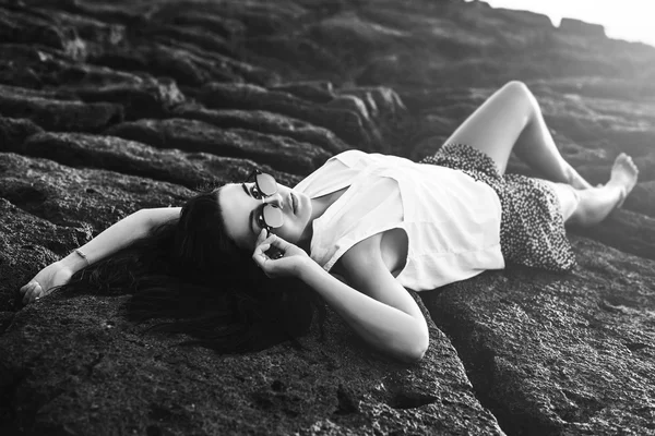 Kızın rahatlatıcı deniz