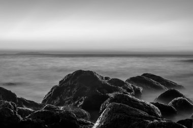 Akşam gün batımı Denizde