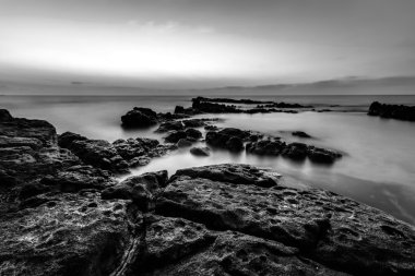 Akşam gün batımı Denizde