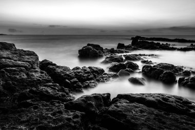 Akşam gün batımı Denizde